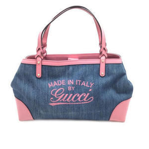 Gucci Denim Tote Bag Pink